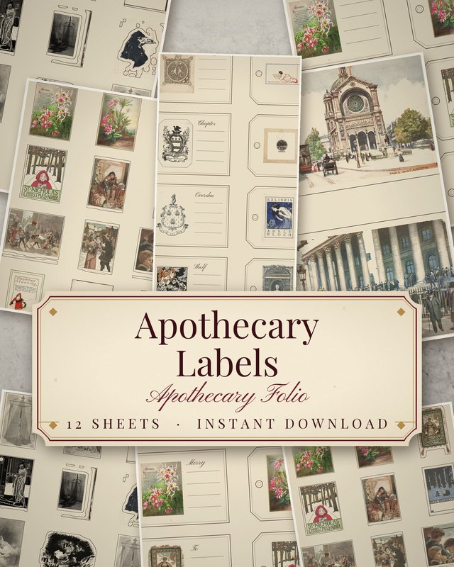 Victorian Apothecary Labels Pack