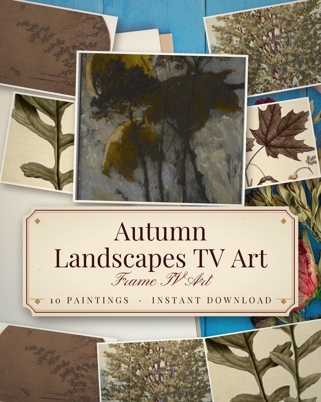 Vintage Autumn Landscape Frame TV Art