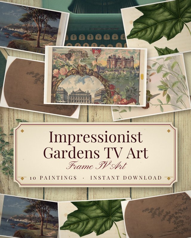 French Impressionist Garden Frame TV Art